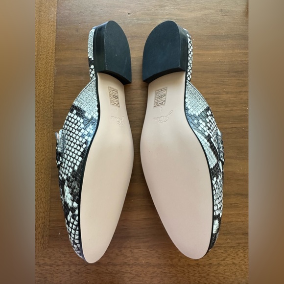Academy Penny Loafer Mules in Snake Embossed Leather - Picture 4 of 7